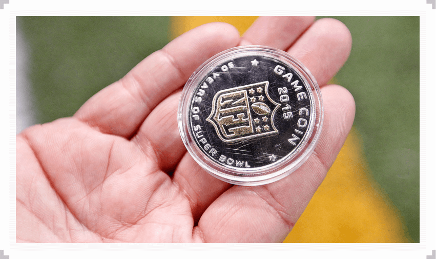 Super Bowl game coin