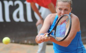 Anastasia Pavlyuchenkova hits a return