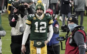 Aaron Rodgers on the Packers sideline