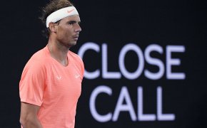 Rafael Nadal on court