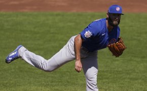 Jake Arrieta delivers a pitch