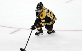 Brad Marchand skating with puck
