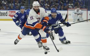 New York Islanders right wing Kyle Palmieri during a NHL hockey Stanley Cup playoff game.