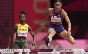 Sydney McLaughlin 400 meter Hurdles race