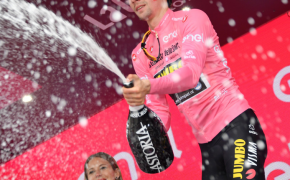 Pink Jersey ceremony at the Giro d'Italia