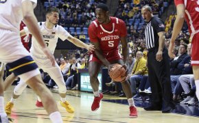 Boston University guard Walter Whyte with the ball