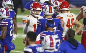 Josh Allen and Patrick Mahomes meet on the field