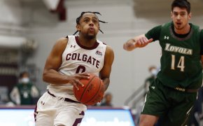 Colgate's Nelly Cummings getting ready for liftoff