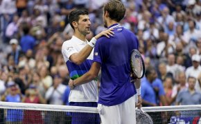 Novak Djokovic, Daniil Medvedev, handshakes