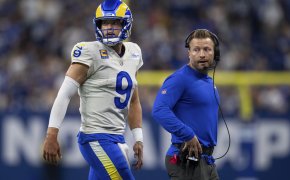 Matthew Stafford and Sean McVay looking in the same direction