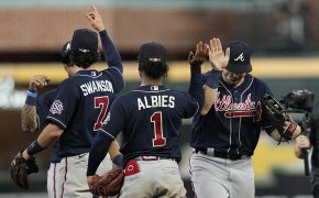 Atlanta Braves high-fives