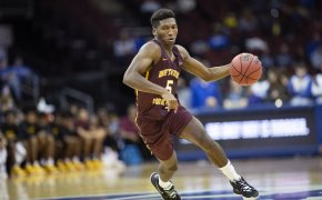 Bethune-Cookman's Damani McEntire driving to the hoop