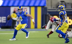 Matthew Stafford, Los Angeles Rams, passes vs Arizona Cardinals