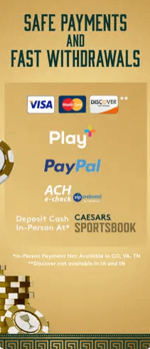 Caesars Sportsbook App Store banking screenshot