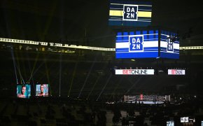 A general view of a boxing match at the at the Alamodome