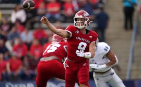 Fresno State Bulldogs quarterback Jake Haener throws a pass in the Mountain West
