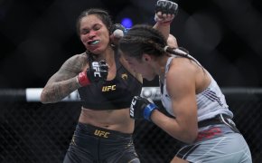Julianna Pena vs Amanda Nunes during UFC 269.