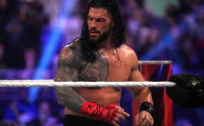 Roman Reigns during the WWE Royal Rumble