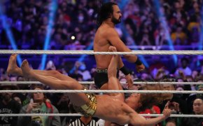 Drew McIntyre and Riddle during the Royal Rumble