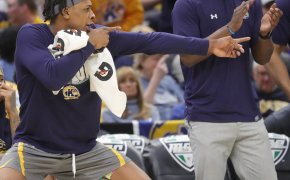 Kent State's Malique Jacobs reacts