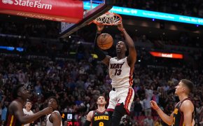 Bam Adebayo dunks, Miami Heat