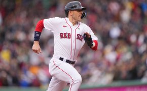 Trevor Story running, Boston Red Sox