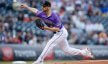 Colorado Rockies starting pitcher Chad Kuhl throwing a pitch