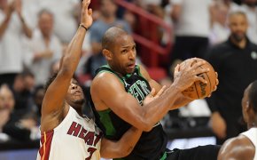 Al Horford battled with Kyle Lowry
