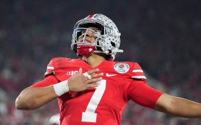CJ Stroud and Ohio State are matchup up vs Alabama in college football win total props