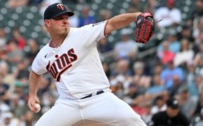 Minnesota Twins pitcher Dylan Bundy throwing a pitch during a game.
