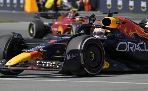 Red Bull Racing driver Max Verstappen on the track in Montreal