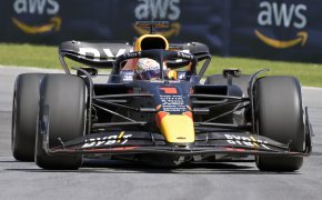 Red Bull Racing driver Max Verstappen on the track in Montreal, Quebec