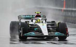 Mercedes driver Lewis Hamilton on the track in Montreal