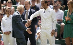 Rafael Nadal at a Wimbledon ceremony