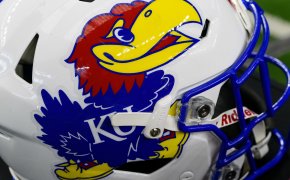 Kansas Jayhawks helmet