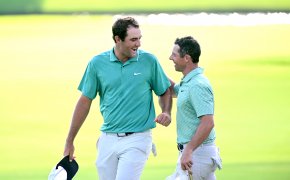Scottie Scheffler and Rory McIlroy at the 2022 TOUR Championship