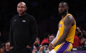 Los Angeles Lakers coach Darvin Ham and forward LeBron James