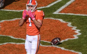 Clemson running back Will Shipley scores a touchdown against Syracuse