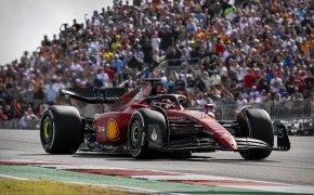 Scuderia Ferrari driver Charles Leclerc on the track