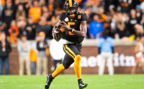 Tennessee quarterback Hendon Hooker during Tennessee's game against Kentucky