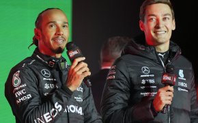 Mercedes - AMG Petronas drivers Lewis Hamilton and George Russell