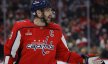 Washington Capitals left wing Alex Ovechkin reacts