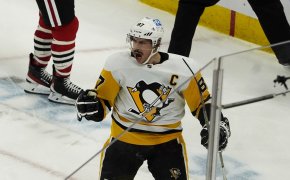 Pittsburgh Penguins center Sidney Crosby celebrates his goal