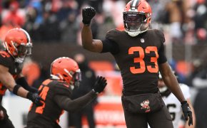 Cleveland Browns Ronnie Harrison Jr. celebrating stop