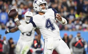 Dallas Cowboys quarterback Dak Prescott throws the football