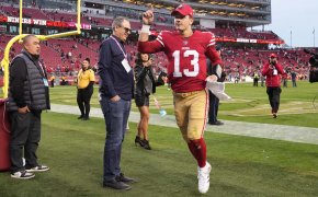 49ers QB Brock Purdy after a win