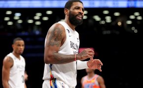 Kyrie Irving disagrees with a call versus the Thunder