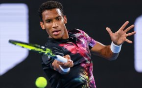 Felix Auger-Aliassime during his second round match against Alex Molcan