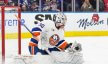 New York Islanders goaltender Ilya Sorokin stops the puck