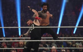 Roman Reigns during WWE Universal Championship match